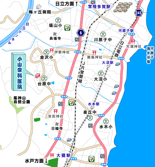 小山歯科医院 アクセス地図