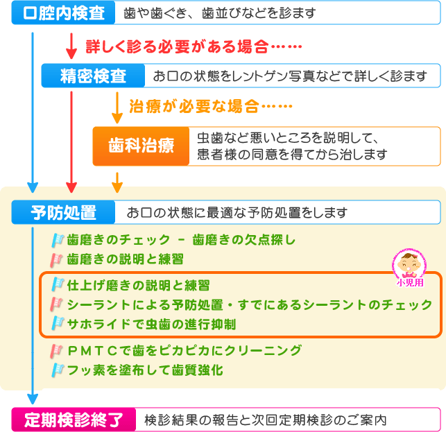 歯科定期検診の流れ